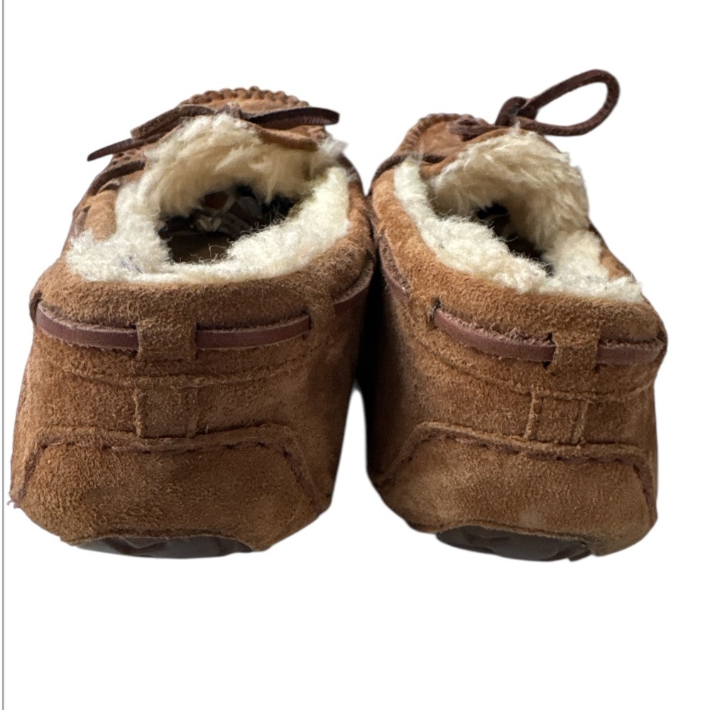 UGG Dakota Slippers Shearling Moccasin 5612 Suede Chestnut Tan Women’s Size 9 - Picture 8 of 9